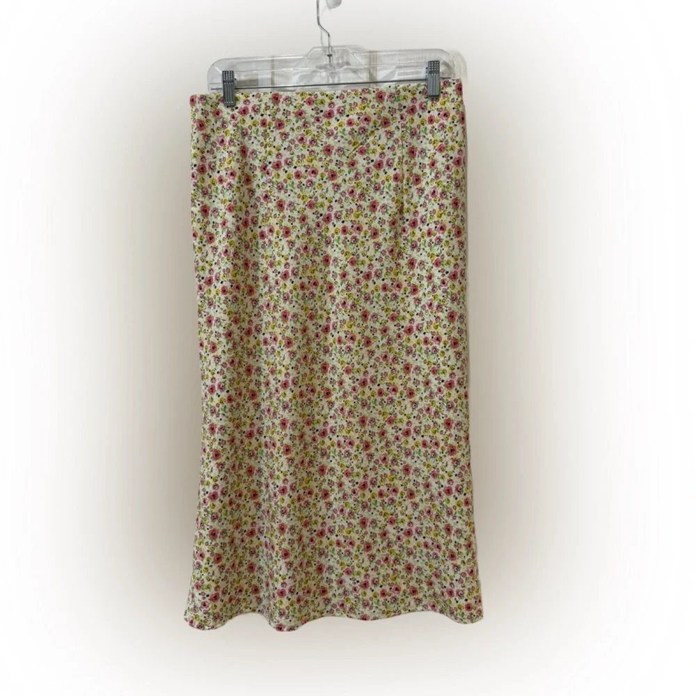 Maion d’ Amelie Floral Cream Skirt, Size 10
